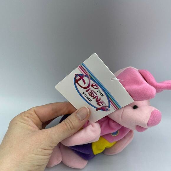 Disney Pink Winnie The Pooh Mini Bean Bag Easter Egg Piglet Plush Stuffed Animal - Picture 4 of 6